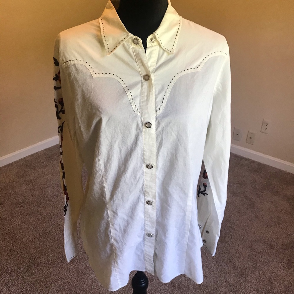 Womens Large Vintage Roper Western Wear Blouse